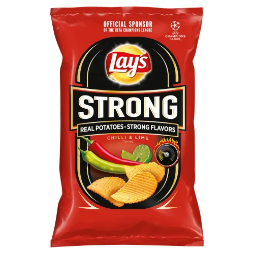 Lay's Strong Vyprážané zemiakové lupienky s príchuťou chilli a limetky