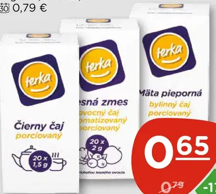 Terka čaj čierny čaj porcovaný