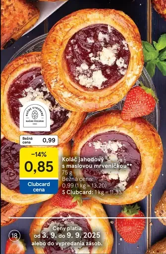 Koláč jahodový s maslovou mrveničkou