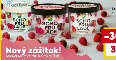 Schofrulade mrazené ovocie v čokoláde