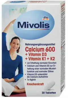 Mivolis Calcium + Vitamin D3 + K1 + K2 tablety