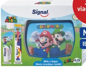 Signal SUPER MARIO detská zubná pasta so zubnou kefkou a boxom