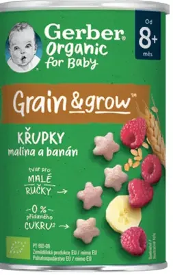 Gerber Organic for Baby Grain & grow detské chrumky