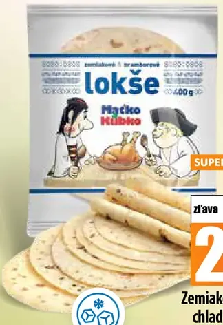Zemiakové lokše chladené