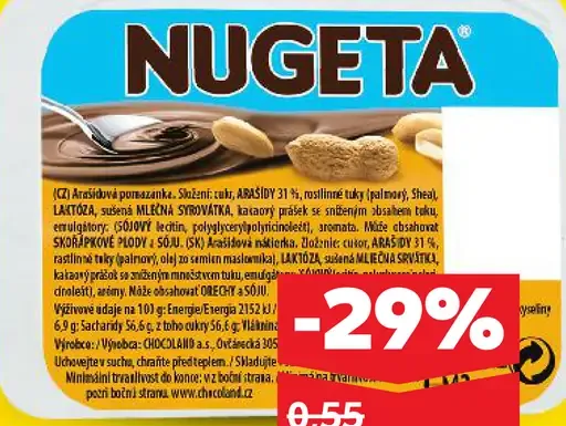 Nugeta nátierka