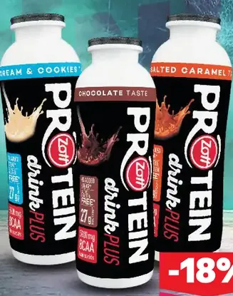 Zott Protein Drink Plus Cream & Cookies, Chocolate Taste, Salted Caramel