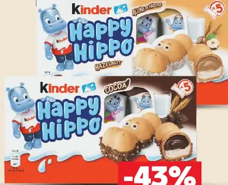 Kinder Happy Hippo oblátky s náplňou