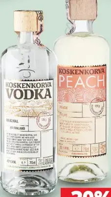 Koskenkorva Vodka alebo Peach Likér
