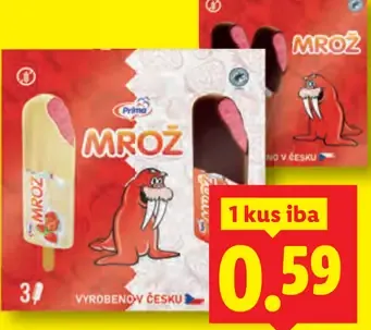 Bon Gelati Jahodový mrož s polevou
