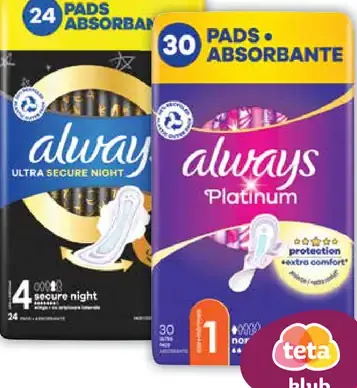 Always Platinum hygienické vložky