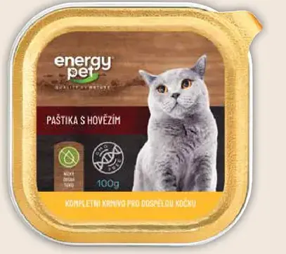 Energy Pet paštéta s hovädzím