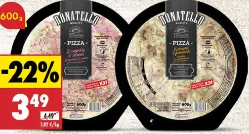 Donatello Pizza šunka syr/kuracia so šampiňónmi