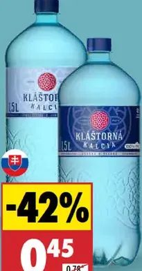 Minerálna voda jemne sýtená Kláštorná