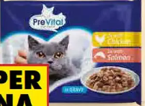 PreVital kura/losos kapsičky pre mačky v omáčke