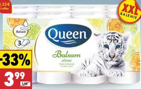 Queen Toaletný papier Balsam Citrus 3-vrstvový