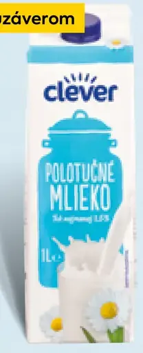 Clever polotučné mlieko 1,5%