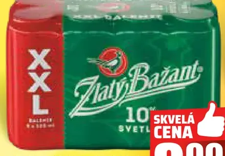 Zlatý Bažant Pivo plechovka