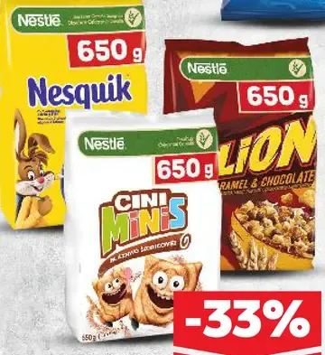 Nesquik, Lion, Cini Minis Cereálie