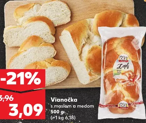 Vianočka s maslom a medom