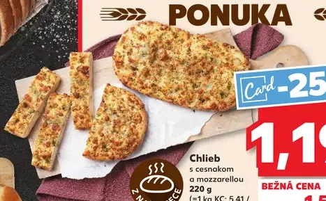 Chlieb s cesnakom a mozzarellou
