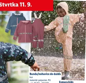Lupilu Bunda/nohavice do dažďa