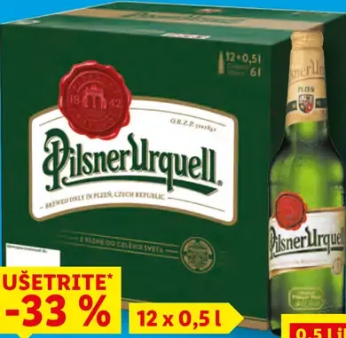 Pilsner Urquell Pivo ležiak svetlý