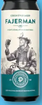 Prešovský pivovar Fajerman pivo plechovka