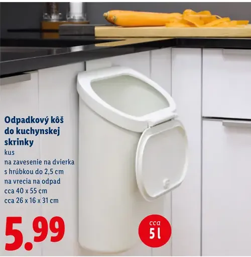 Odpadkový kôš do kuchynskej skrinky