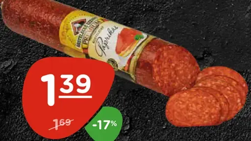 Kostelecké Uzeniny Saláma Paprikás