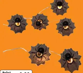 Mini halloweenska svetelná reťaz pavučina