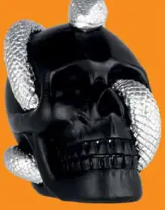 Halloweenska dekorácia hadia lebka