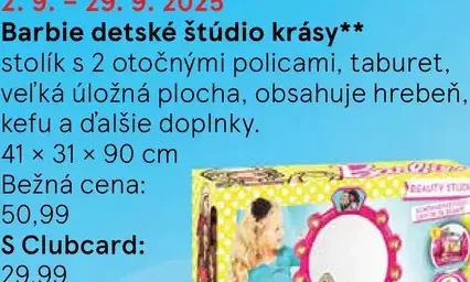 Barbie detské štúdio krásy