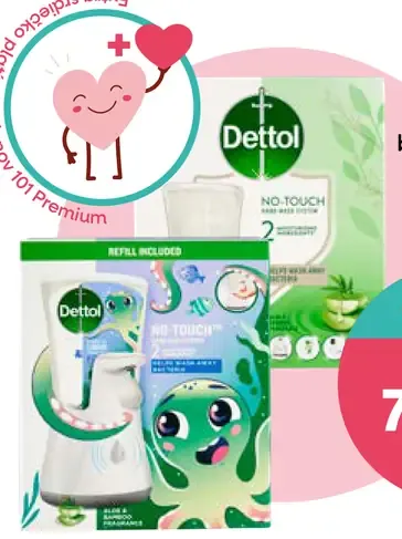 Dettol Bezdotykový dávkovač mydla a tekuté mydlo dobrodruh
