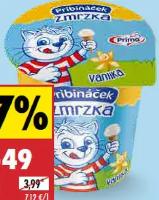 Pribináček Zmrzlina v kelímku