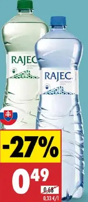 Rajec Pramenitá voda neperlivá/jemne perlivá