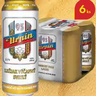 Urpín 93 11° Pivo Svetlé plechovka
