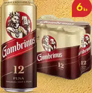 Pivo Gambrinus 12° plechovka