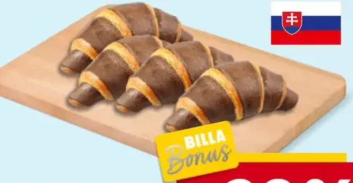 Billa Double croissant s čokoládovou náplňou