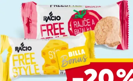 Racio Freestyle paradajkové a bazalkou, syrové