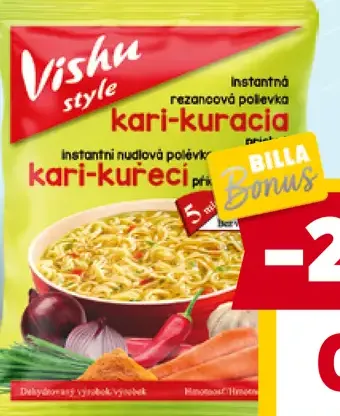 Vishu instantná rezancová polievka kari-kuracia