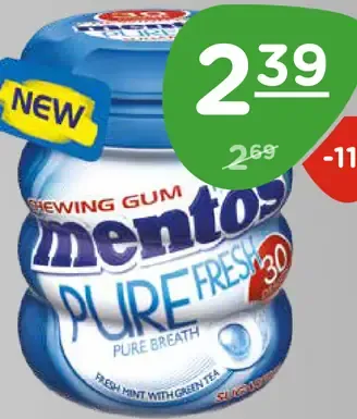 Mentos žuvačky Pure Fresh