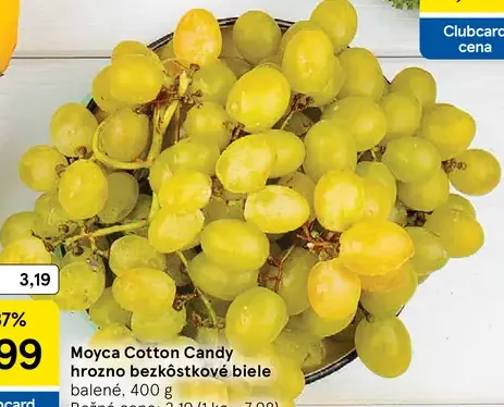 Moyca Cotton Candy hrozno bezkôstkové biele