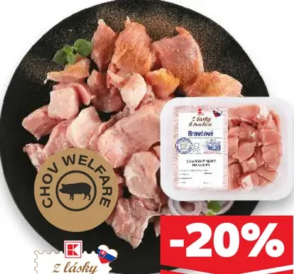 Bravčové mäso na guláš