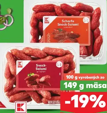Snack saláma rôzne druhy