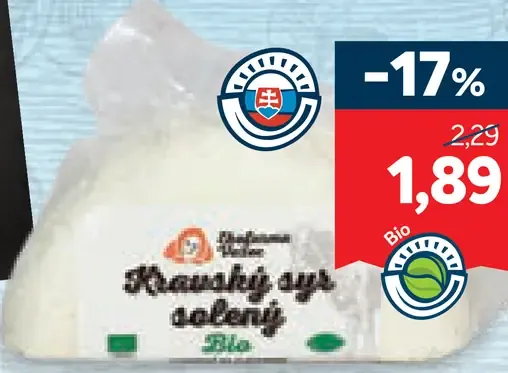 Bio kravský syr solený