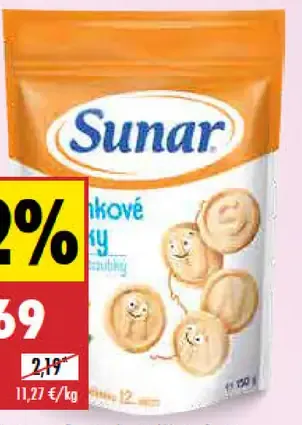 Sunar detské písmenkové sušienky