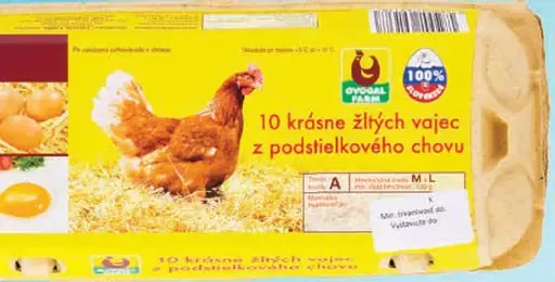Krásne žlté Vajcia podstielkové