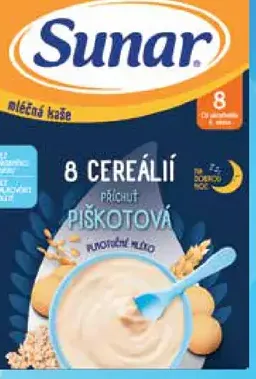 Sunar mliečna kaša s 8 cereáliami na dobrú noc