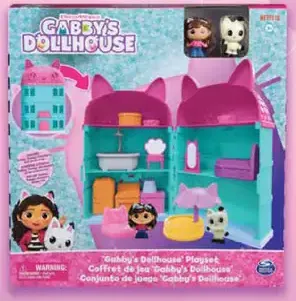 Stor detská jedálenská súprava Gabby's Dollhouse