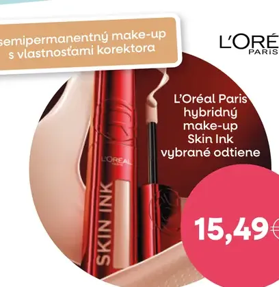 L'Oréal Paris rúž a make-up Skin Ink